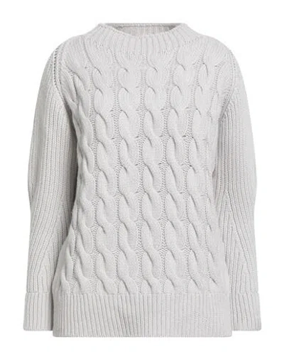 Eleventy Woman Turtleneck Beige Size S Wool, Viscose, Cashmere In Gray