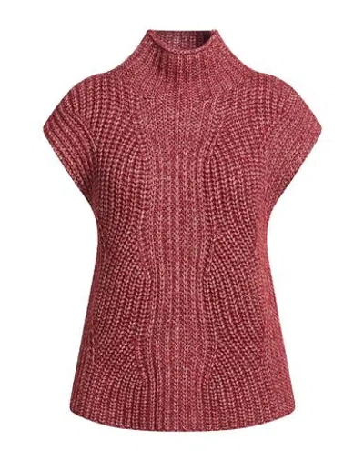 Eleventy Woman Turtleneck Brick Size M Alpaca Wool, Cotton In Red