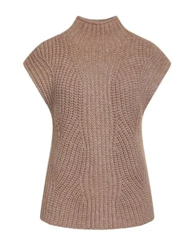 Eleventy Woman Turtleneck Camel Size Xs Alpaca Wool, Cotton In Neutral