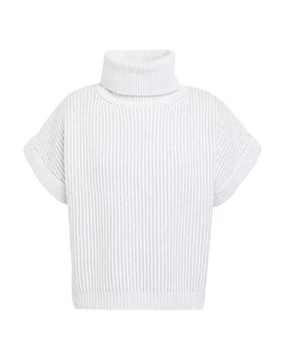 Eleventy Woman Turtleneck Grey Size S Wool, Viscose, Cashmere In Silver
