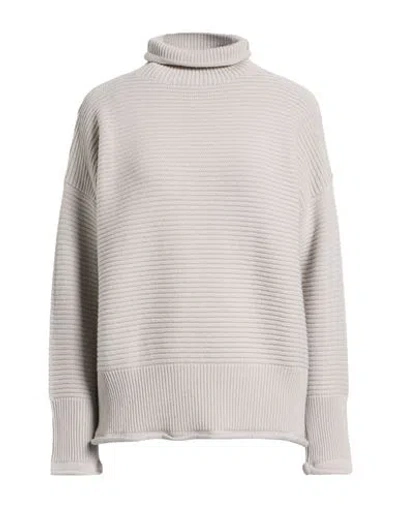 ELEVENTY ELEVENTY WOMAN TURTLENECK LIGHT GREY SIZE M WOOL, VISCOSE, CASHMERE