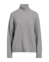 Eleventy Virgin Wool & Cashmere Rib Turtleneck Sweater In Grey
