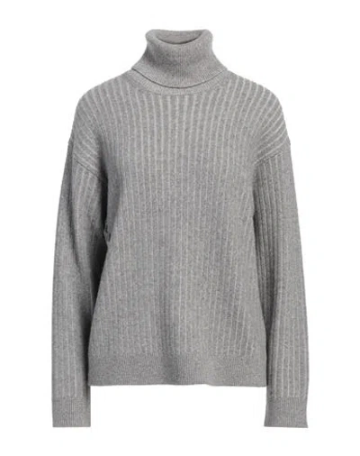 ELEVENTY ELEVENTY WOMAN TURTLENECK LIGHT GREY SIZE XL WOOL, CASHMERE