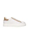Eleventy White Leather Low Top Sneakers In White