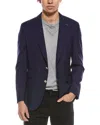 Eleventy Wool & Silk-blend Jacket In Blue