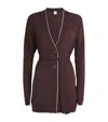 Eleventy Wool Belted Cardigan In Brown