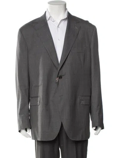 Pre-owned Eleventy Wool Blazer In Gray