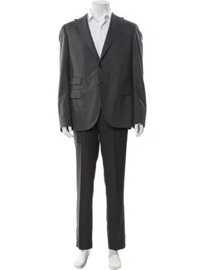 Pre-owned Eleventy Wool Blazer In Gray