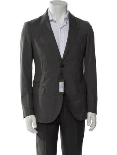Pre-owned Eleventy Wool Blazer In Gray