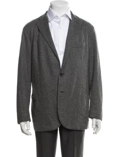 Pre-owned Eleventy Wool Blazer In Grey
