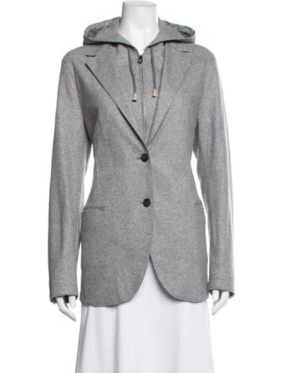Pre-owned Eleventy Wool Blazer In Grey