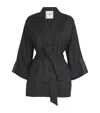 Eleventy Wool-blend Belted Jacket In Black