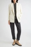 Eleventy Wool Blend Down Vest In White
