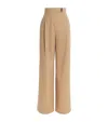 Eleventy Wool-blend Metallic Pleated Trousers In Brown