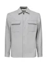 Eleventy Double-pocket Button-front Jacket In Gray