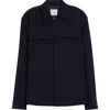 Eleventy Wool Blend Shirt Jacket In Black