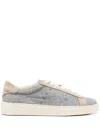 Eleventy Wool-blend Trainers In Gray