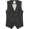 Eleventy Wool Blend Vest In Black