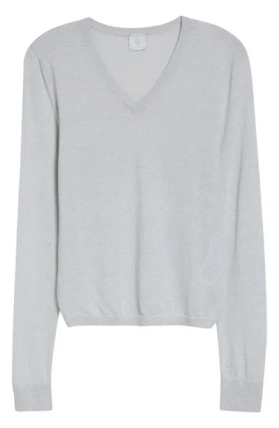 Eleventy Wool Blend V-neck Sweater In Gray