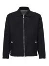 Eleventy Wool Bomber Jacket In Black