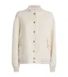 Eleventy Wool Bomber Jacket In White