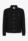 Eleventy Wool Buttoned Overshirt In Black