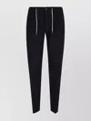 Eleventy Drawstring Waist Tapered Leg Trousers With Back Pockets