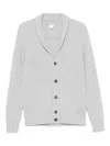 Eleventy Shawl Collar Cardigan Front Pockets In Gray