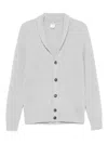 Eleventy Shawl Collar Cardigan Front Pockets In Gray