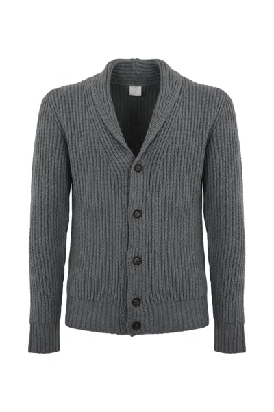 Eleventy Wool Cardigan In Gray