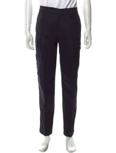 Pre-owned Eleventy Wool Cargo Pants In Blue