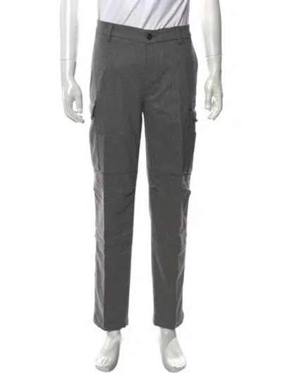 Pre-owned Eleventy Wool Cargo Pants In Grey