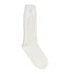 Eleventy Wool-cashmere-blend Socks In White