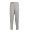 Eleventy Wool-cashmere Trousers In Gray