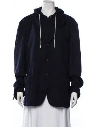 Pre-owned Eleventy Wool Coat W/ Tags In Blue