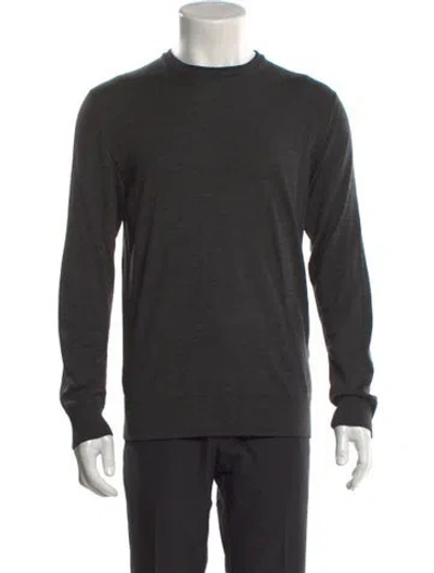 Pre-owned Eleventy Wool Crew Neck Pullover In Gray