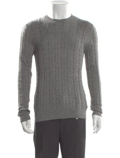Pre-owned Eleventy Wool Crew Neck Pullover In Gray