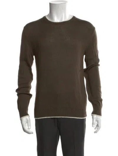 Pre-owned Eleventy Wool Crew Neck Pullover In Green