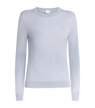 Eleventy Wool Crew-neck Sweater In Blue