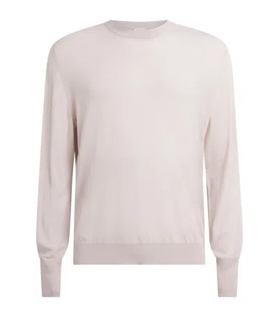 Eleventy Wool Crew-neck Sweater In Pink