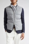 Eleventy Wool Down Vest In Gray