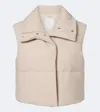 Eleventy Wool Down Vest In Neutral