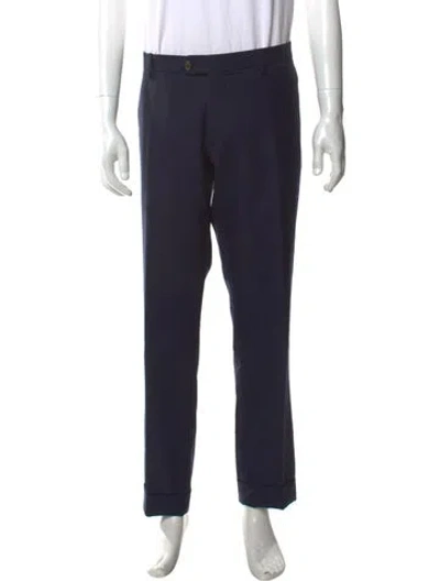 Pre-owned Eleventy Wool Dress Pants In Blue