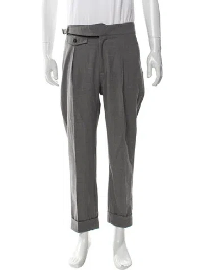 Pre-owned Eleventy Wool Dress Pants In Gray