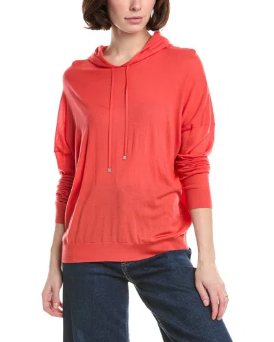 Eleventy Wool Hoodie T-shirt In Red