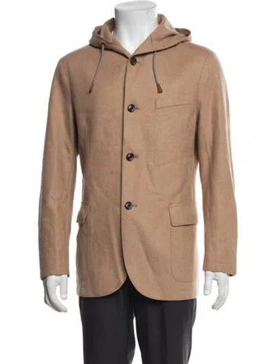 Pre-owned Eleventy Wool Jacket In Brown