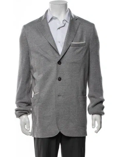 Pre-owned Eleventy Wool Jacket In Grey