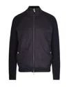 Eleventy Wool Jacket With High Collar And Ribbed Details In Black