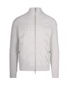 Eleventy Wool Jacket With High Collar And Ribbed Sleeves In White