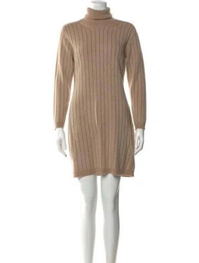 Pre-owned Eleventy Wool Mini Dress In Neutral